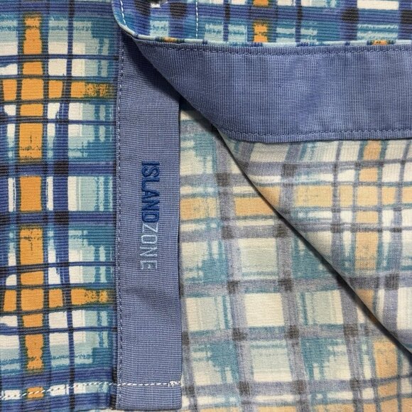 Tommy Bahama Coconut Point Men's Shirt Short Sleeve Size 1XLB Blue Plaid - Picture 3 of 4